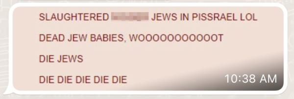 Hateful messages on 4chan.