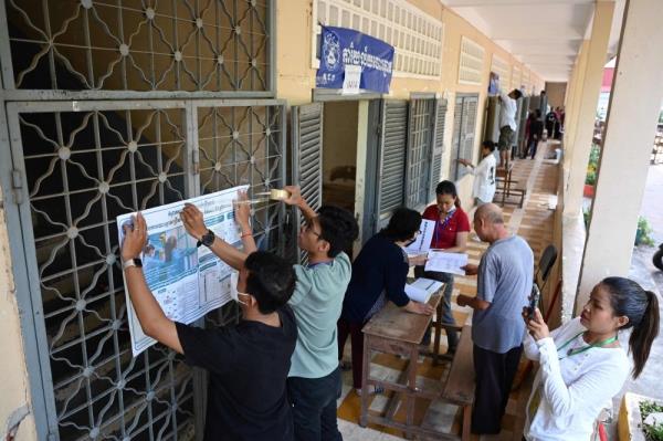 Cambodian poll workers prep and pray ahead of one-sided vote