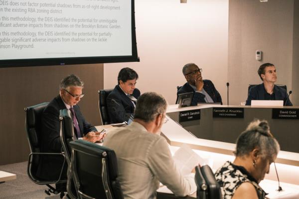 Members of the Continuum Company team present their case to the NYC Department of City Planning.